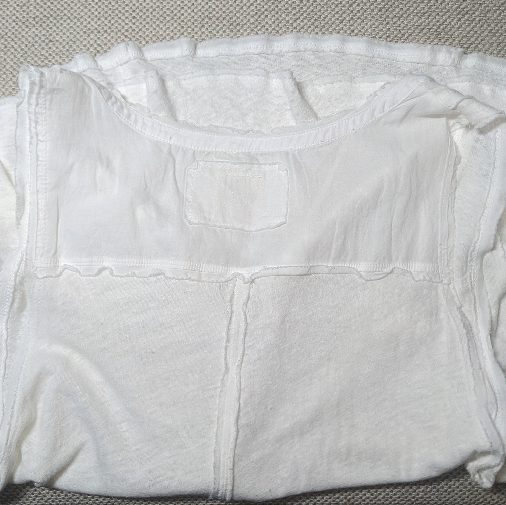 Free People NWOT Say You're Love Tunic sz MED in White Linen/Cotton Blend​​​ - Picture 11 of 12
